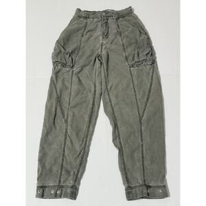 Vintage Urban Outfitters Lyocell Faded Green/Gray Cargo Pants, Size 2
